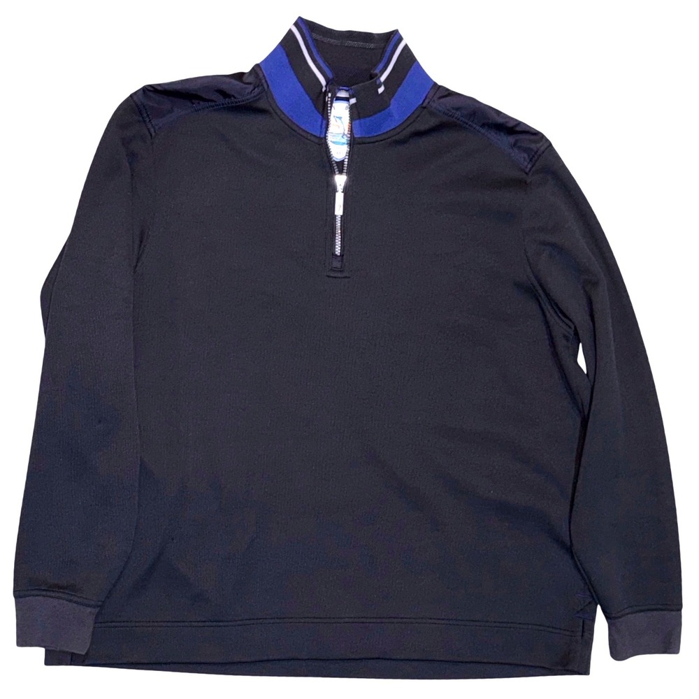 Tommy Bahama Paradise Tech Pullover Mens XL Black T27584 EUCHalf-Zip‎ Golf